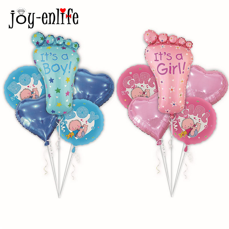   ˷̴ ȣ Ķ ҳ ũ   Ϳ  ǳ  ູ Ƽ ǳ/JOY-ENLIFE Aluminium Foil Blue Its A Boy and Pink Its A Girl Cute Decoration Balloon